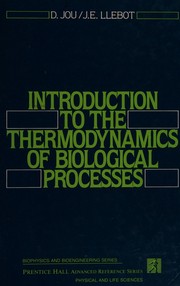 Front cover of Introduction to the thermodynamics of biological processes by D. Jou