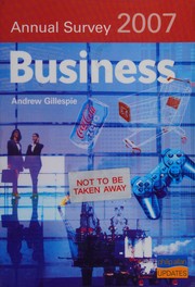 Front cover of Business annual survey 2007 by Andrew Gillespie