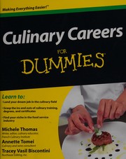 Cover of Culinary careers for dummies by Michele Thomas