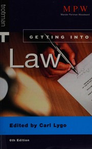 Cover of Getting into law by Carl Lygo