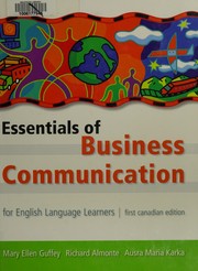Cover of Essentials of business communication for English language learners by Mary Ellen Guffey