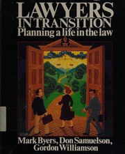Front cover of Lawyers in transition by Mark Byers