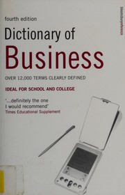 Cover of DICTIONARY OF BUSINESS by P.H. (PETER HODGSON) COLLIN