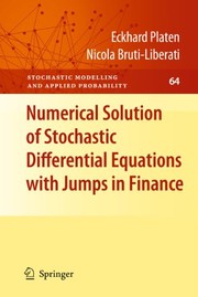 Front cover of Numerical solution of stochastic differential equations with jumps in finance by Eckhard Platen