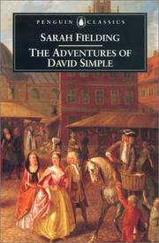 Front cover of The adventures of David Simple by Sarah Fielding