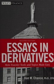 Cover of Essays in derivatives by Don M. Chance