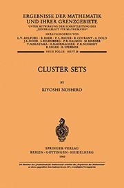 Cover of Cluster sets by Kiyoshi Noshiro