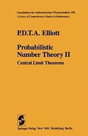 Cover of Probabilistic Number Theory II by P.D.T.A. Elliott