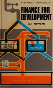 Cover of Finance for development by Walter Tessier Newlyn