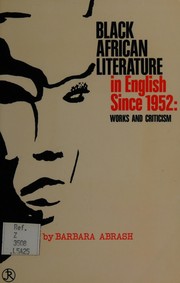 Front cover of Black African literature in English since 1952 by Barbara Abrash