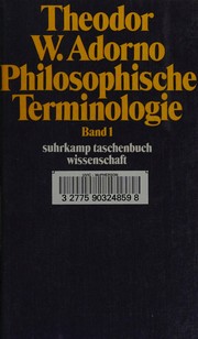Cover of Philosophische Terminologie by Theodor W. Adorno