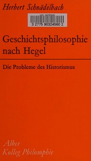 Cover of Geschichtsphilosophie nach Hegel by Herbert Schnädelbach