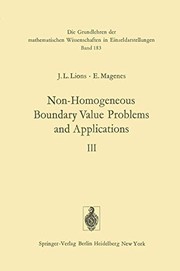 Cover of Non-Homogeneous Boundary Value Problems and Applications by Jacques Louis Lions