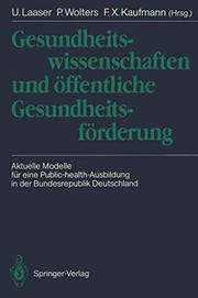Front cover of Gesundheitswissenschaften und öffentliche Gesundheitsförderung by Ulrich Laaser