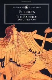 Front cover of The  Bacchae, and other plays by Euripides