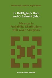Front cover of Advances in Probability Distributions with Given Marginals by G. Dall'aglio
