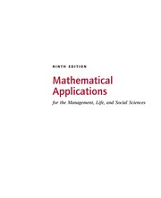 Front cover of Mathematical applications for the management, life, and social sciences by Ronald J. Harshbarger