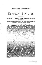 Cover of The Kentucky statutes by Kentucky.