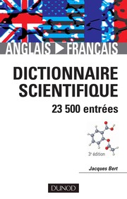 Cover of Dictionnaire scientifique anglais-français by Jacques Bert