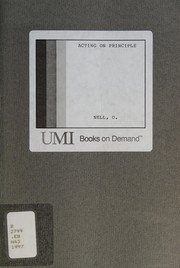 Cover of Acting on Principle by Onora Nell