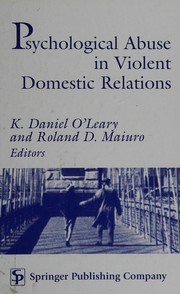 Front cover of Psychological abuse in violent domestic relations by K. Daniel O'Leary