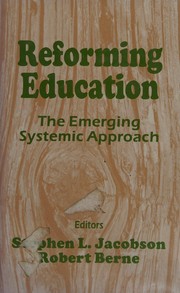 Cover of Reforming education by Stephen L. Jacobson
