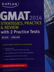 Front cover of GMAT 2014 strategies, practice, and review by Inc Kaplan