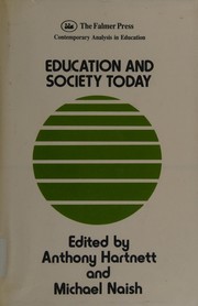 Front cover of Education and society today by Anthony Hartnett