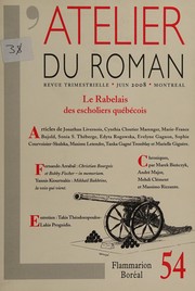 Front cover of L'atelier du roman by Jonathan Livernois