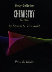 Front cover of Study guide for Chemistry, third edition, Steven S. Zumdahl by Paul B. Kelter