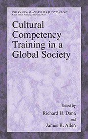 Front cover of Cultural competency training in a global society by Dana, Richard H.
