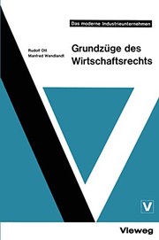 Front cover of Grundzüge des Wirtschaftsrechts by Rudolf Ott
