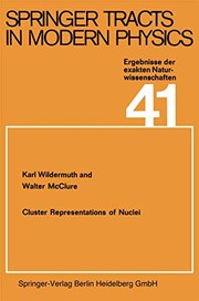 Cover of Cluster Representations of Nuclei by K. Wildermuth