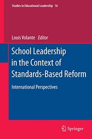 Front cover of School Leadership in the Context of Standards-Based Reform by Louis Volante
