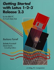 Cover of Getting started with Lotus 1-2-3, release 2.3 by Barbara Farrell