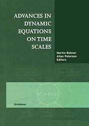 Front cover of Advances in Dynamic Equations on Time Scales by Martin Bohner
