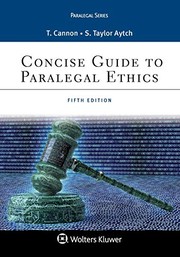 Cover of Concise guide to paralegal ethics by Therese A. Cannon