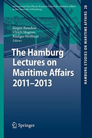 Front cover of The Hamburg Lectures on Maritime Affairs 2011-2013 by Jürgen Basedow