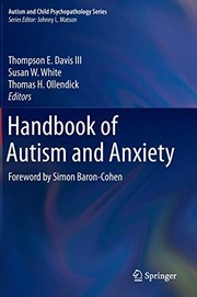 Cover of Handbook of Autism and Anxiety by Thompson E. Davis III
