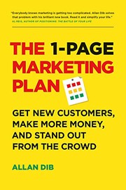 Cover of The 1-page marketing plan by Allan Dib