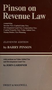 Front cover of Revenue law by Barry Pinson