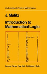 Cover of Introduction to mathematical logic by Jerome Malitz