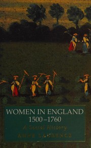 Front cover of Women in England, 1500-1760 by Anne Laurence