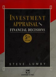 Cover of Investment appraisal and financial decisions by Stephen Lumby