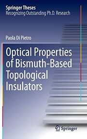 Front cover of Optical Properties of Bismuth-Based Topological Insulators by Paola Di Pietro