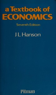 Cover of A textbook of economics by J. L. Hanson