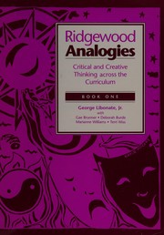 Cover of Ridgewood analogies by George Libonate