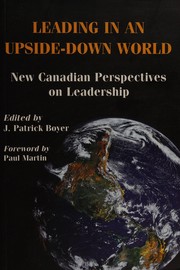 Cover of Leading in an upside-down world by J. Patrick Boyer