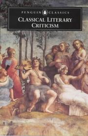 Cover of Classical literary criticism by Penelope Murray