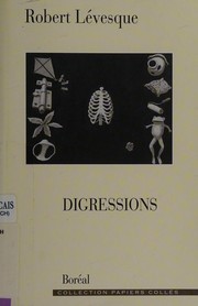 Cover of Digressions by Robert Lévesque